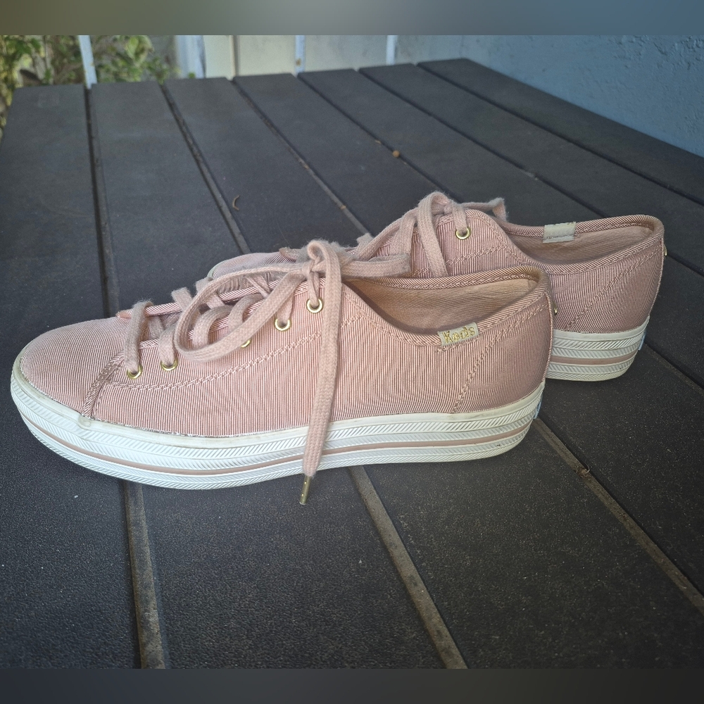 Kate Spade x Keds Blush Pink Sneakers 7 - Picture 2 of 10